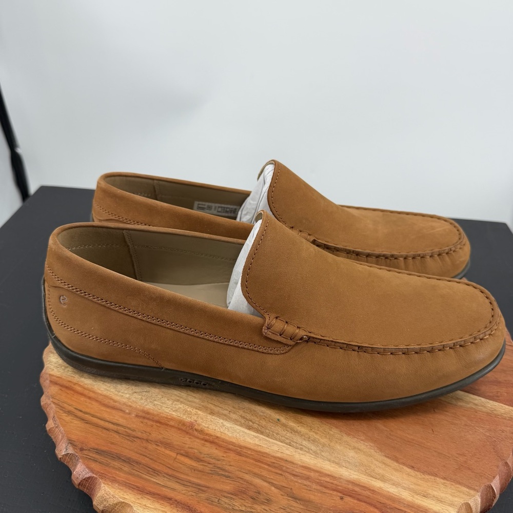 ECCO Classic Moc 2.0 Slip-On driving loafers in brown‎ nubuck leather 45 11-11.5